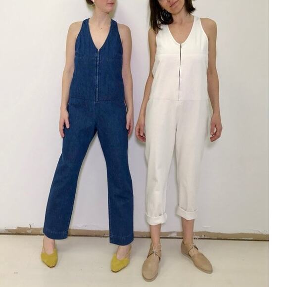 Rachel Comey Buxton Sleeveless Zip Front Jumpsuit Mahogany Cotton Size 2 NWT - Picture 5 of 16